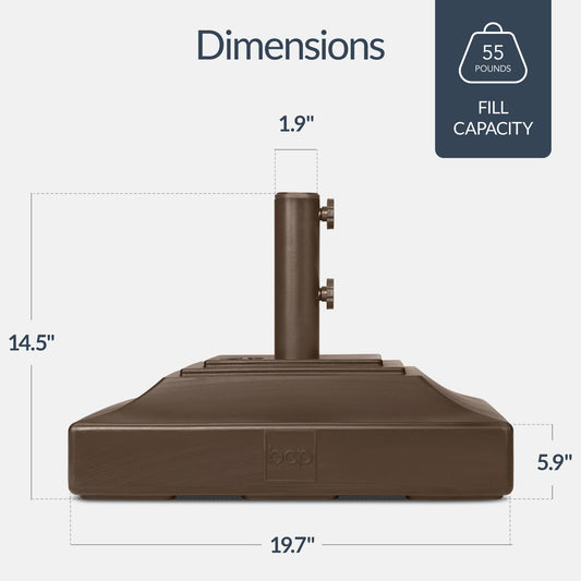 Plastic Patio Umbrella Base Pole Holder Accessory with Adjustable Knob for outdoor comfort and convenience
