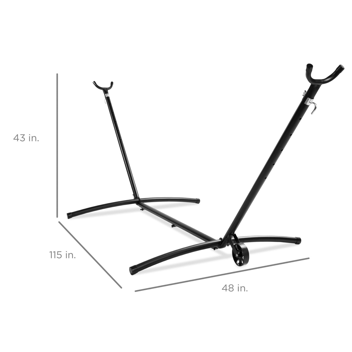Portable Heavy-Duty Steel Hammock Stand with Built-In Wheel Case - 9ft for comfortable home living