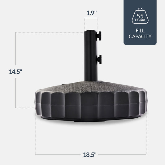 Plastic Patio Umbrella Base Pole Holder Accessory with Adjustable Knob for outdoor comfort and convenience