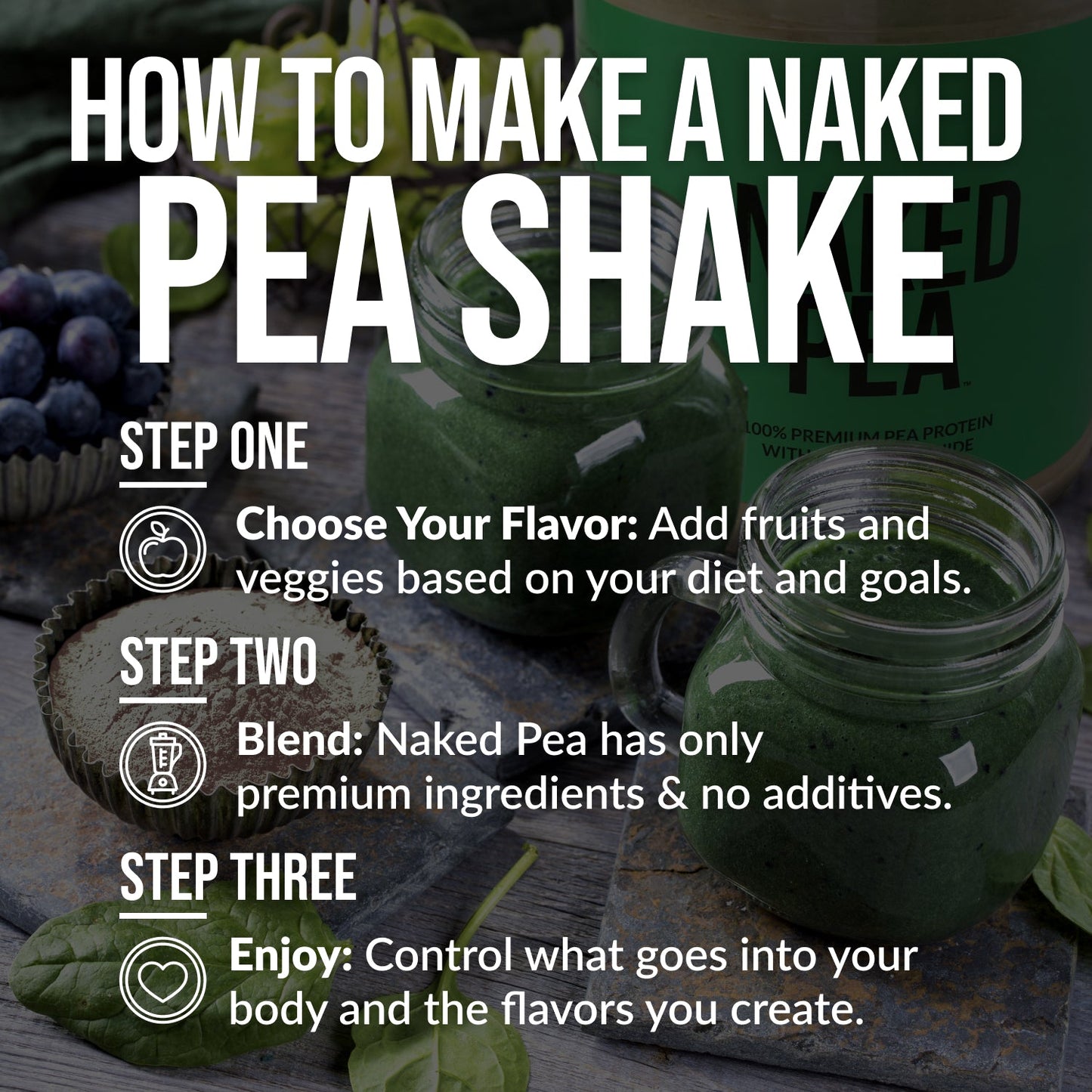 Double Chocolate Pea Protein Powder - Double Chocolate, Plant Based Daily Nutrition