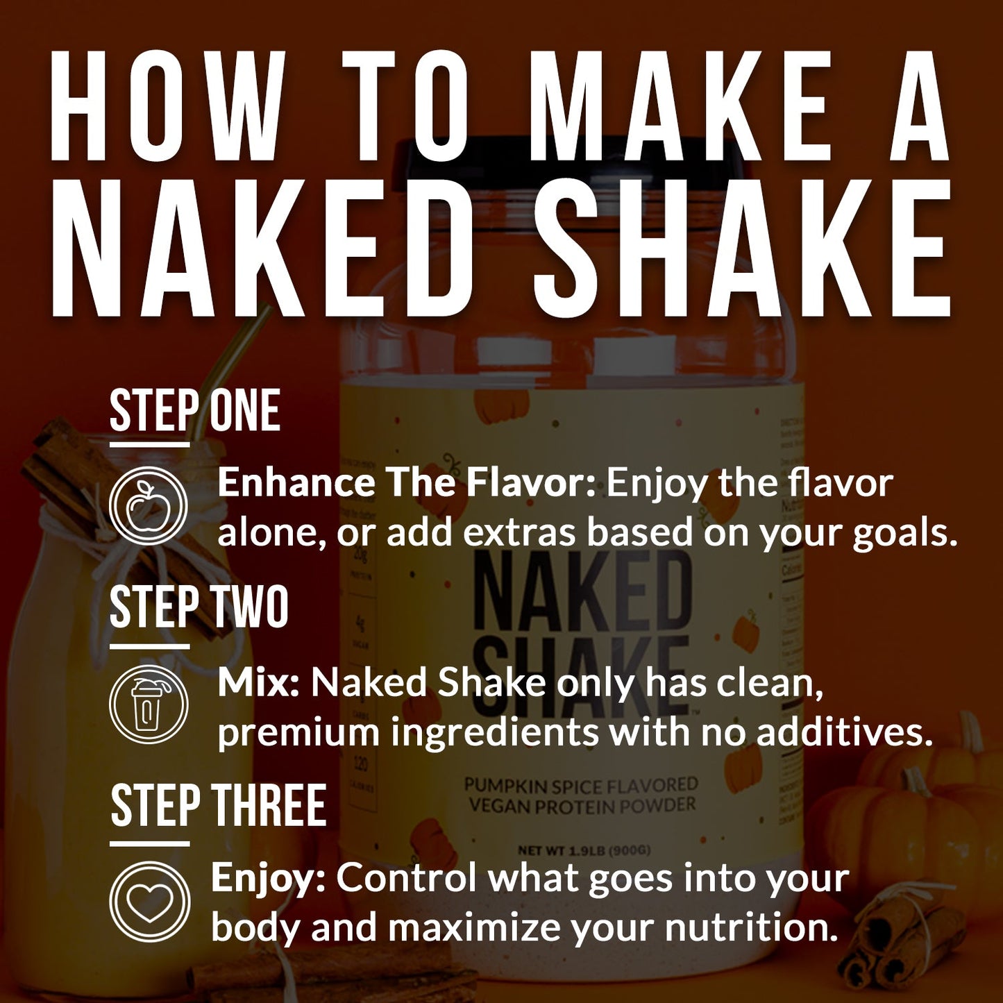 Pumpkin Spice Protein Shake - Pumpkin Spice, Clean Everyday Nutrition