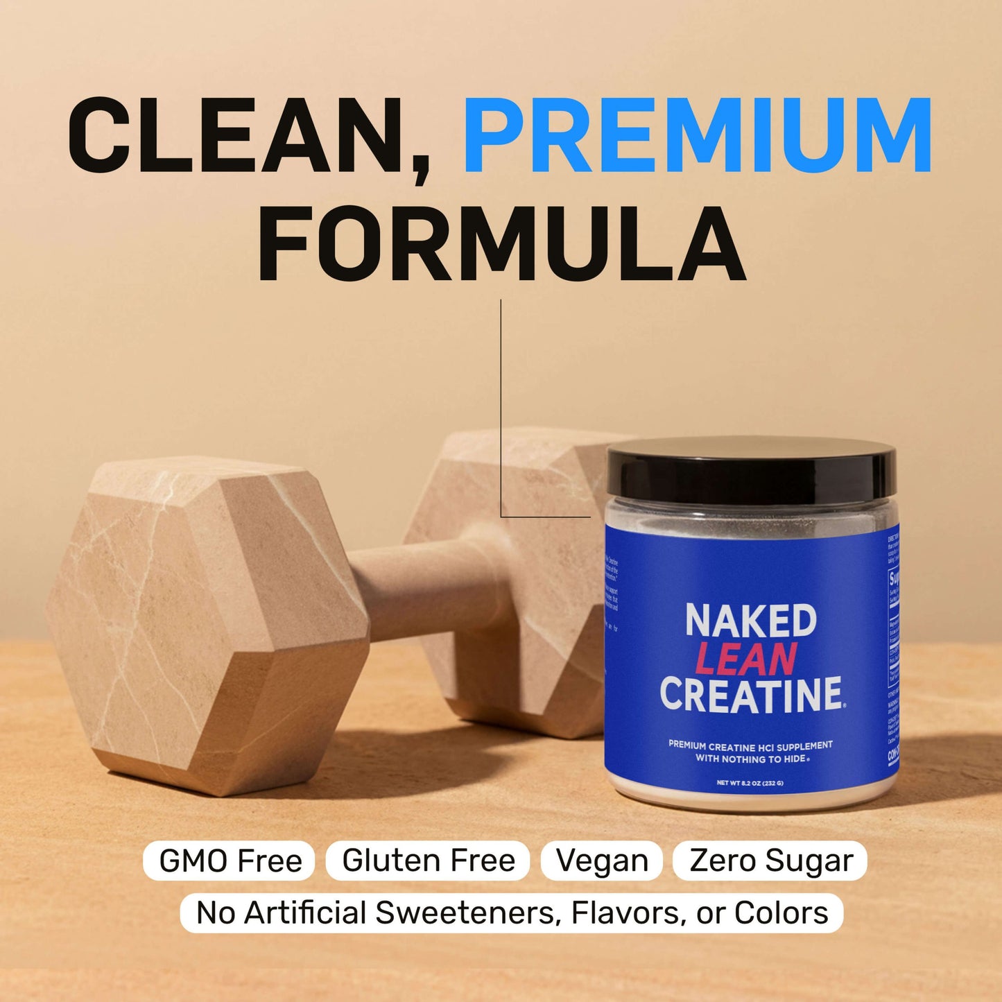 Creatine HCl Powder - Unflavored, Strength And Performance Support