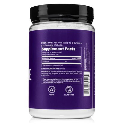 Glutamine Powder - 1.1LB, Clean Daily Nutrition Powder