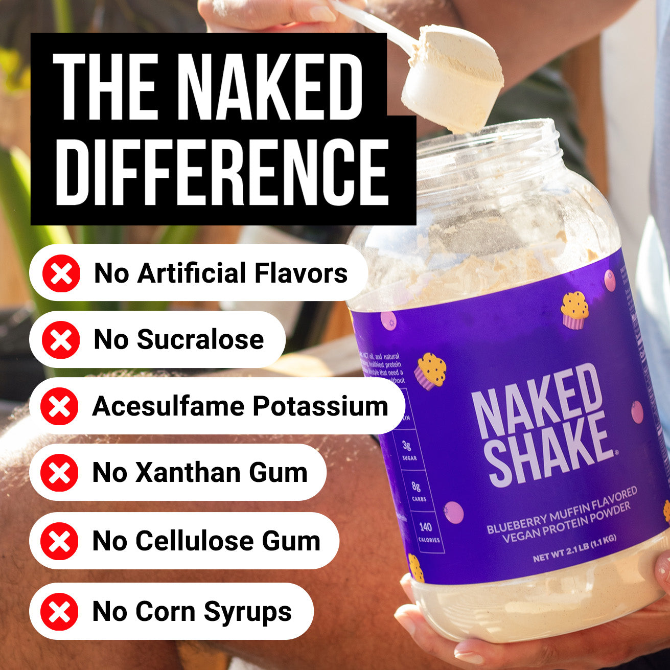 Blueberry Muffin Protein Shake - Blueberry Muffin, Clean Everyday Nutrition