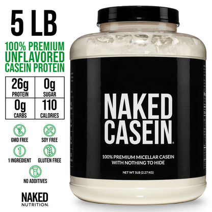Micellar Casein Protein Powder - Unflavored, Slow Digesting Night Protein