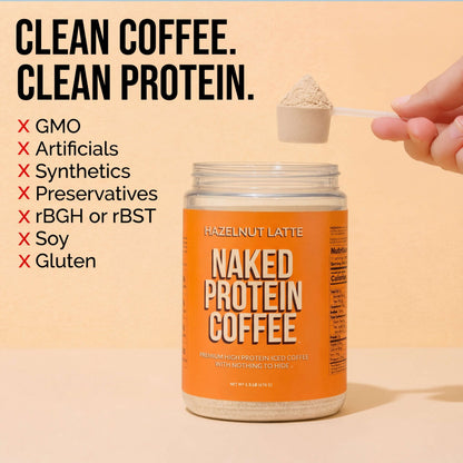 Hazelnut Latte Protein Iced Coffee - Hazelnut Latte, Clean Everyday Nutrition