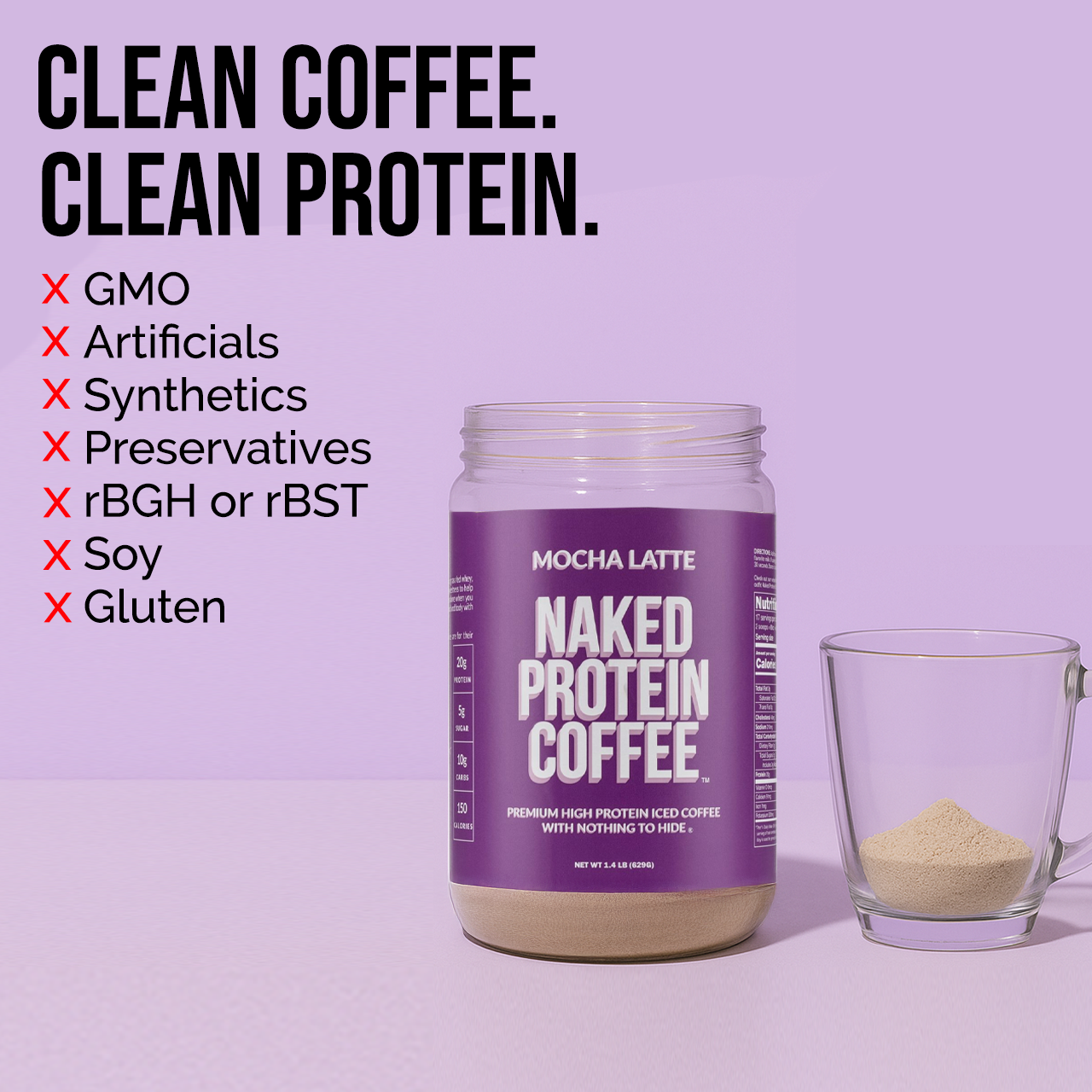 Mocha Latte Protein Iced Coffee - Mocha Latte, Clean Everyday Nutrition
