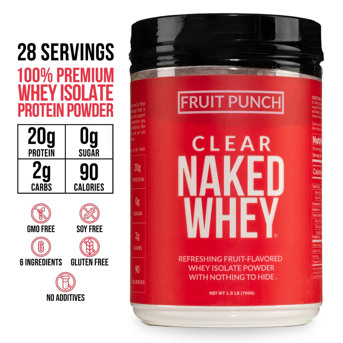 Fruit Punch Whey Protein Isolate - Fruit Punch, Clean Daily Protein Support