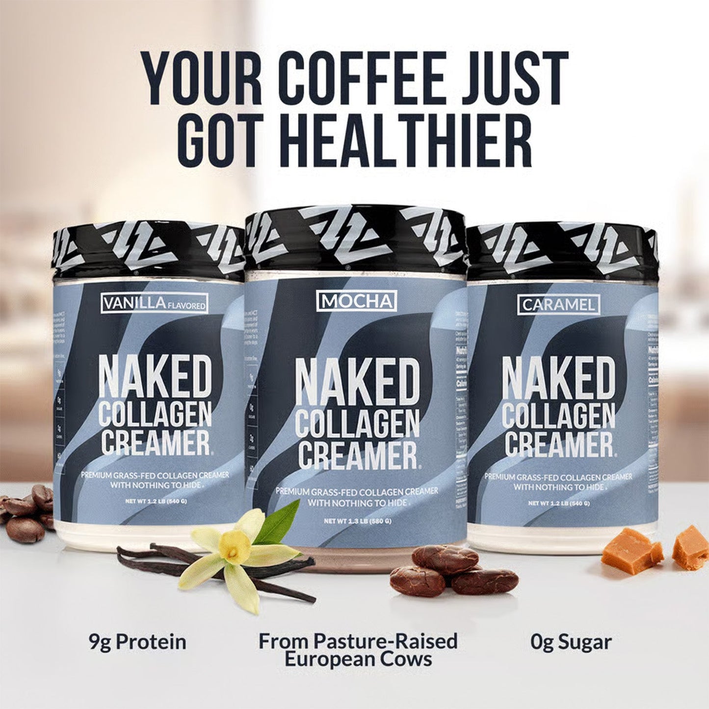 Mocha Coffee Creamer - Mocha Collagen Creamer, Skin Hair Joint Support