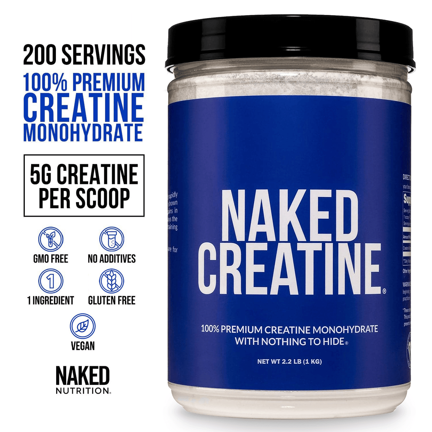 Creatine Monohydrate Powder - Unflavored, Strength And Performance Support