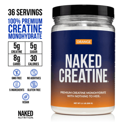 Orange Creatine Monohydrate Powder - Orange, Strength And Performance Support