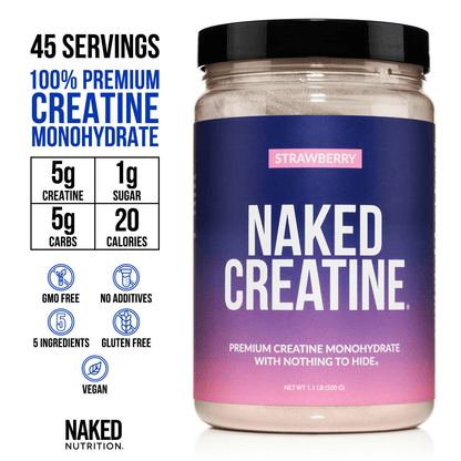 Strawberry Creatine Monohydrate Powder - Strawberry, Strength And Performance Support