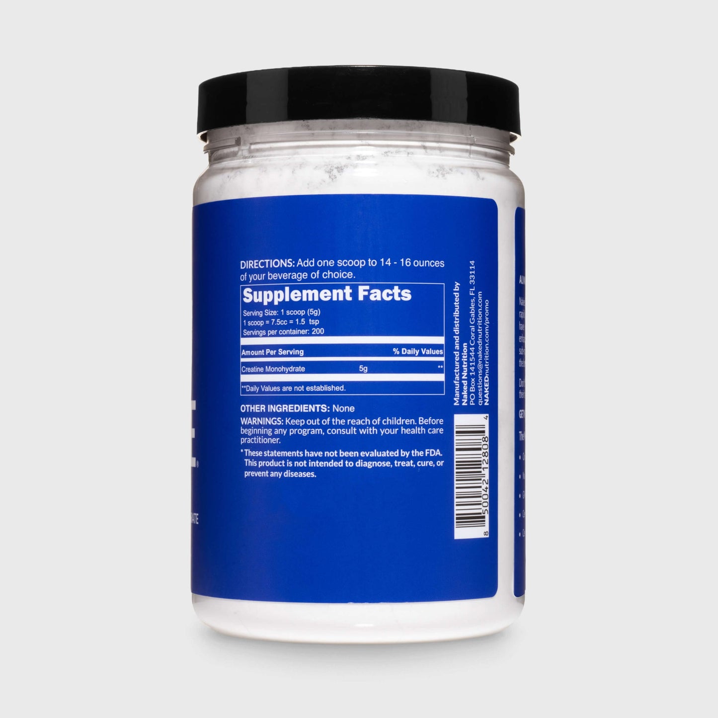 Creatine Monohydrate Powder - Unflavored, Strength And Performance Support
