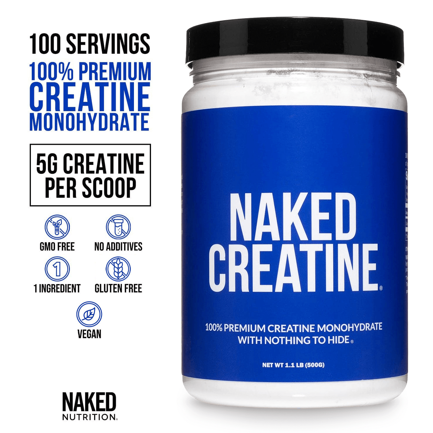 Creatine Monohydrate Powder - Unflavored, Strength And Performance Support