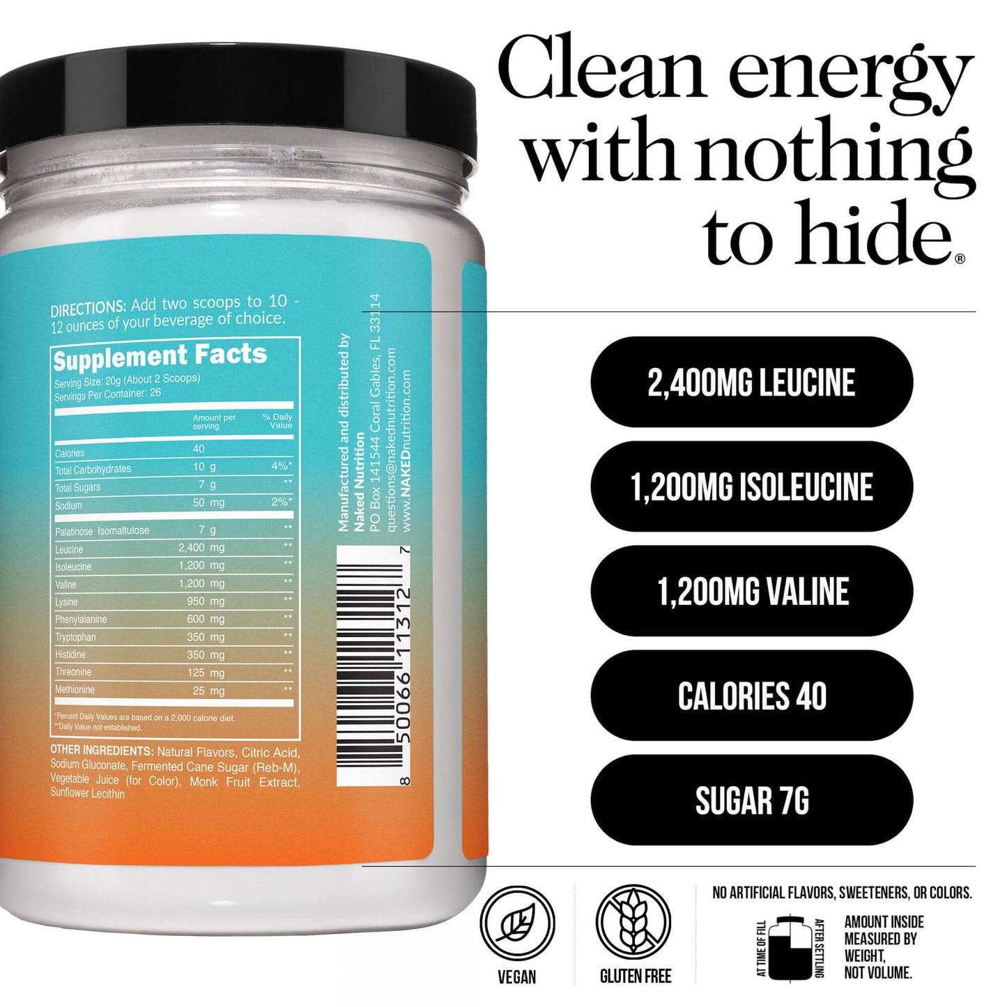 Mango Essential Amino Acids Supplement - Mango EAA, Amino Recovery Support