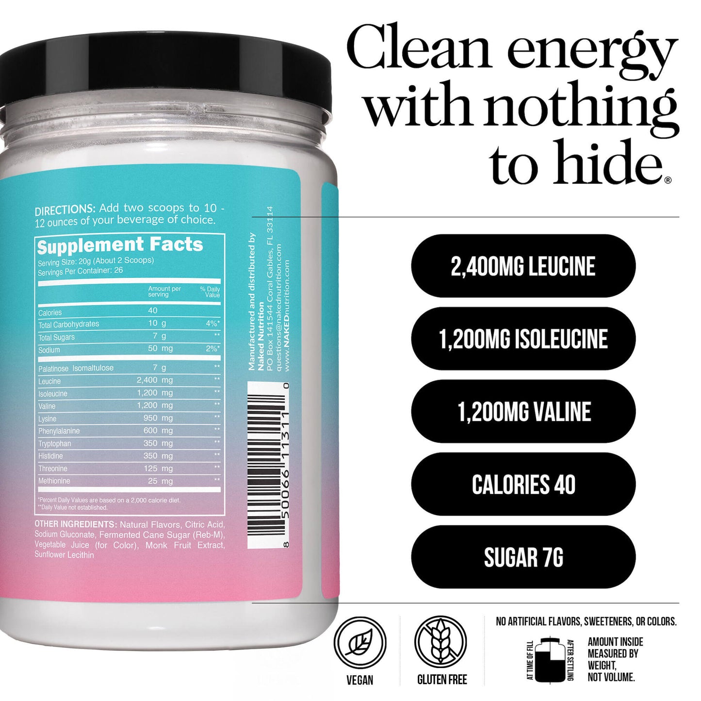 Strawberry Lemonade Essential Amino Acids Supplement - Strawberry EAA, Amino Recovery Support