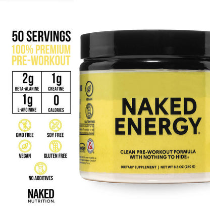 Pre Workout Supplement - Unflavored, Clean Energy Training Support