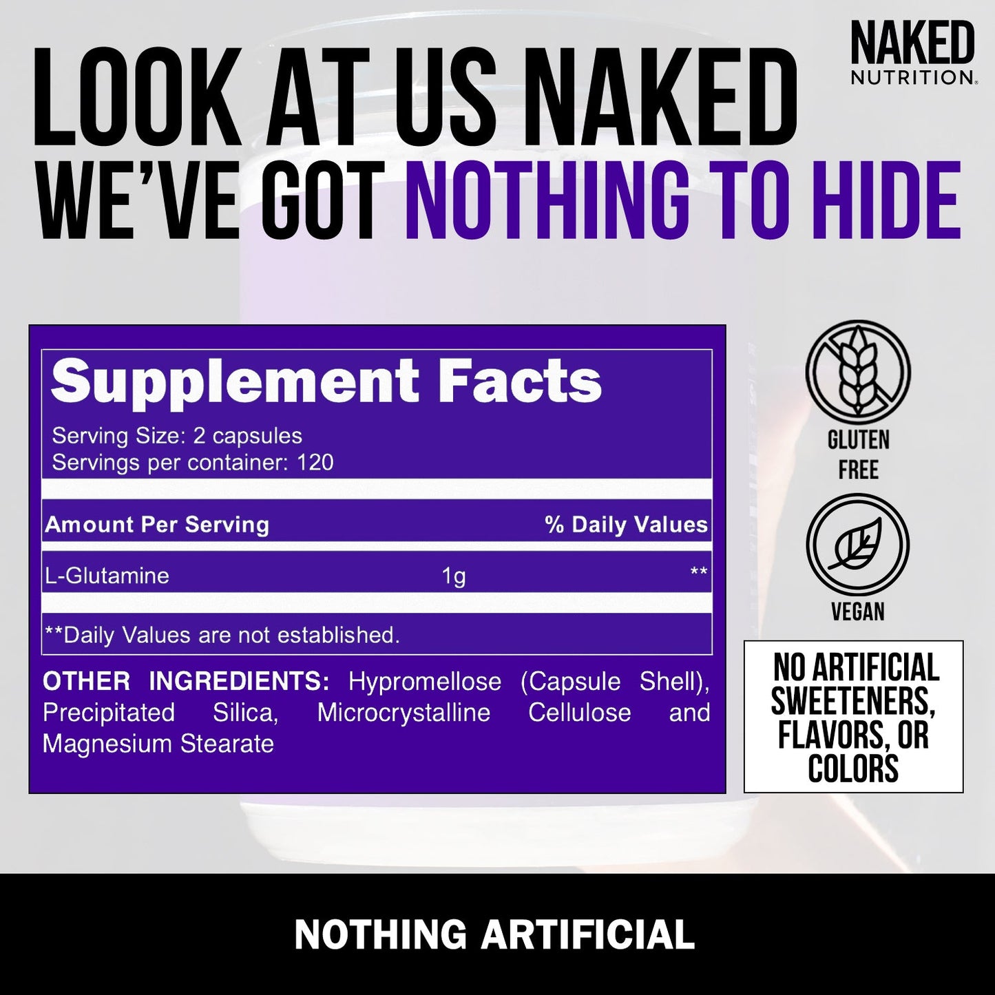 Glutamine Capsules - Capsules, Clean Everyday Nutrition