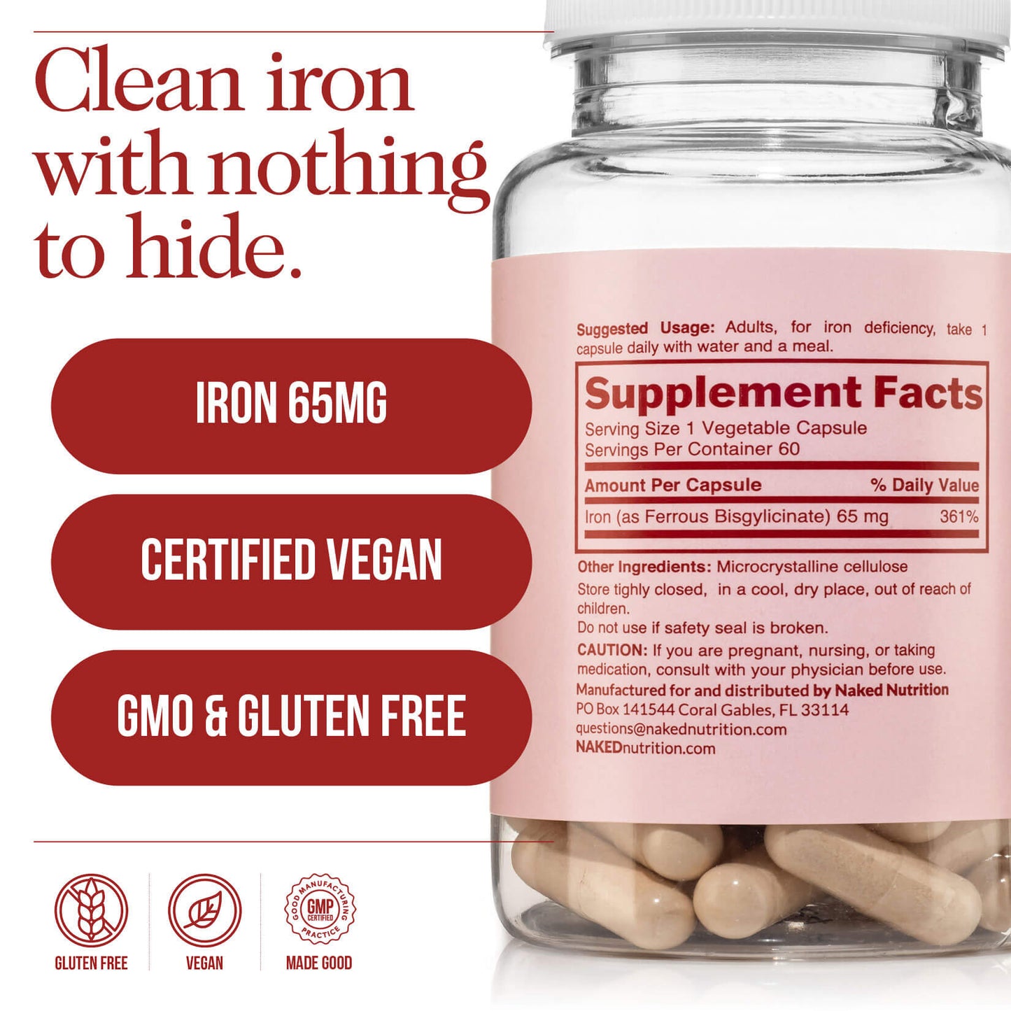 Daily Iron Supplement - Iron, Clean Everyday Nutrition