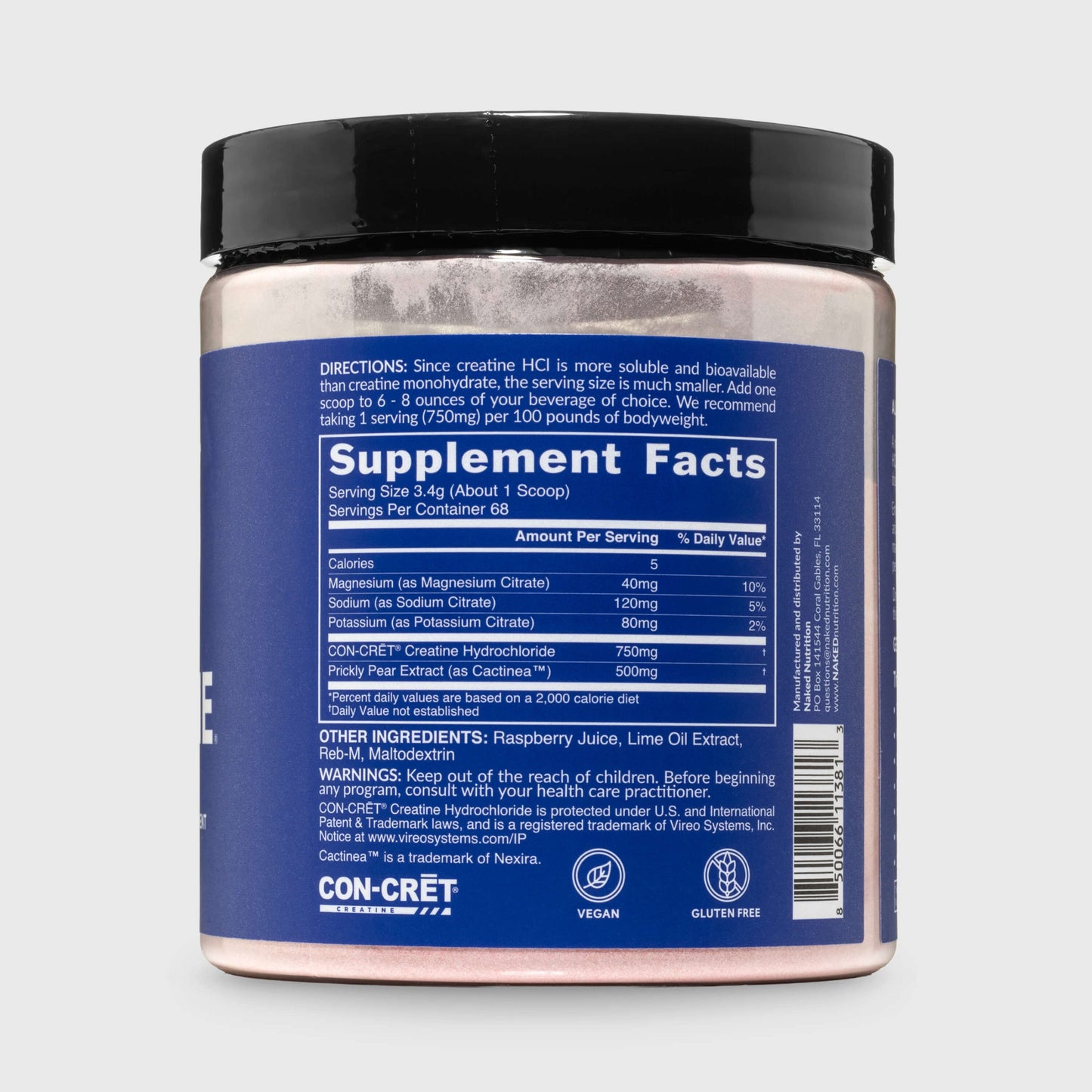 Raspberry Lime Creatine HCl Powder - Raspberry Lime, Strength And Performance Support