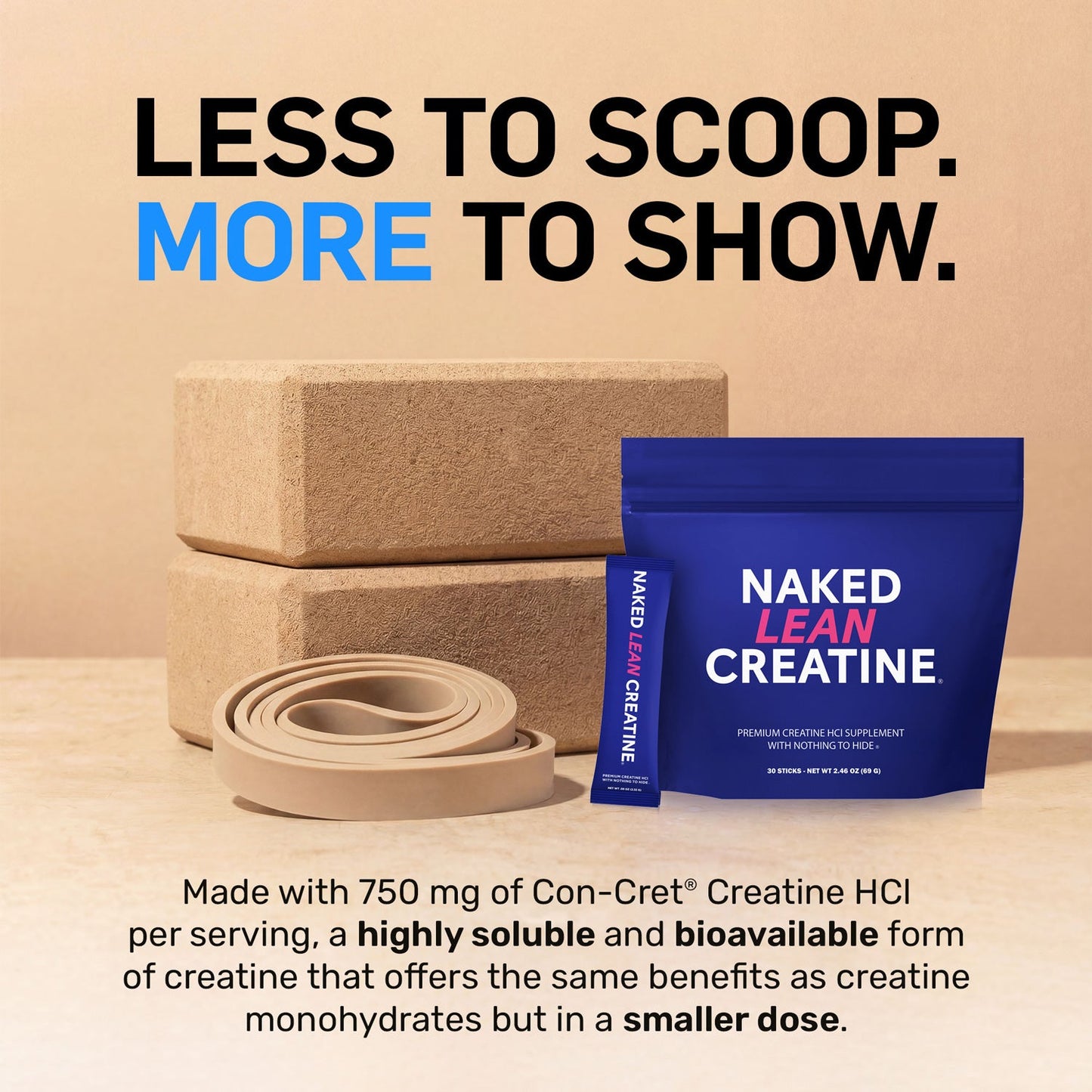 Creatine HCl Travel Packets - Stick Packs, Strength And Performance Support