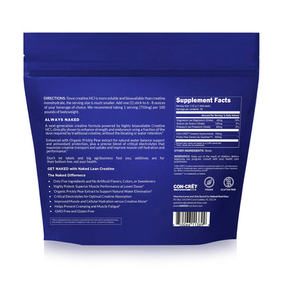 Creatine HCl Travel Packets - Stick Packs, Strength And Performance Support
