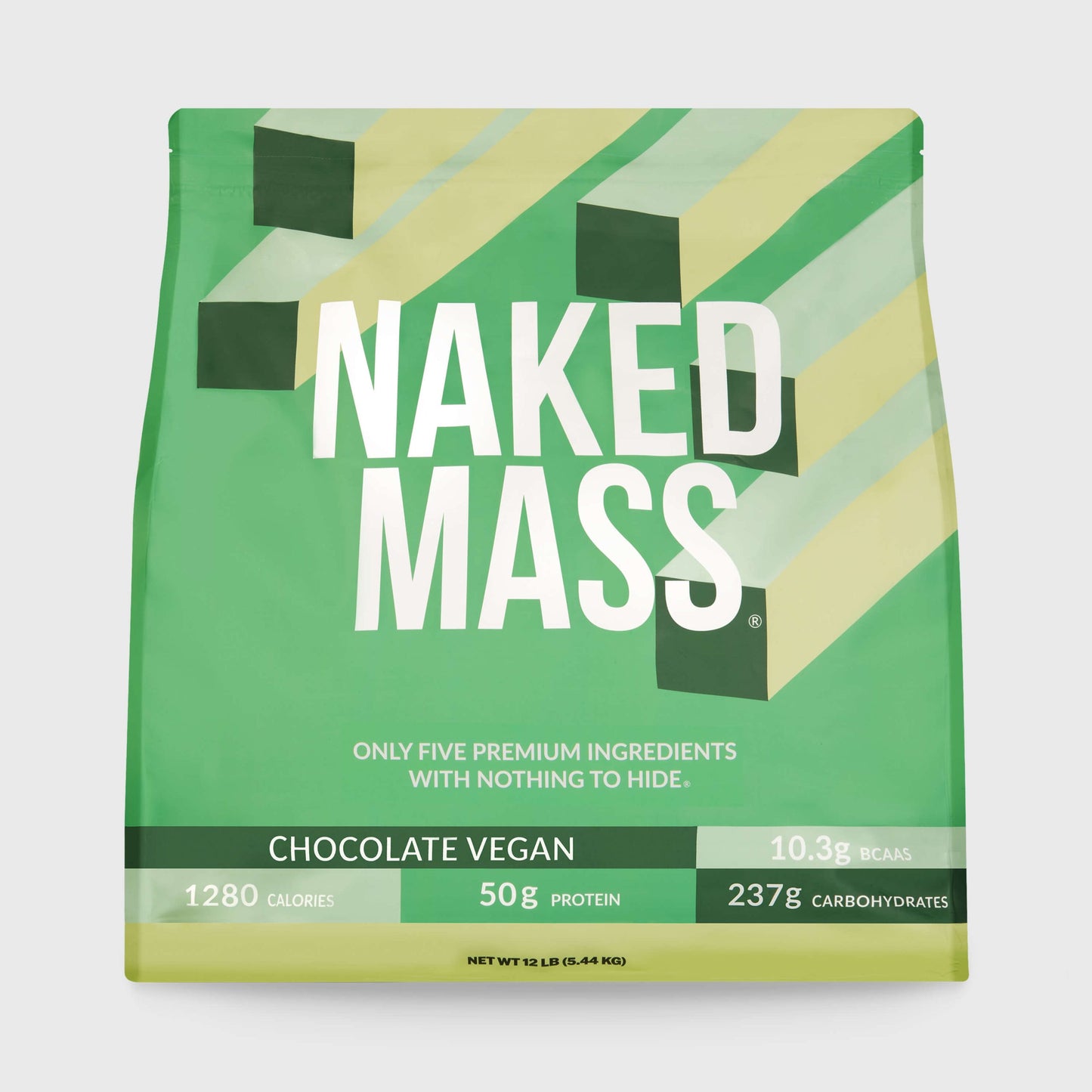 Chocolate Vegan Mass Gainer Supplement - Chocolate (Vegan) 12LB, High Calorie Muscle Support