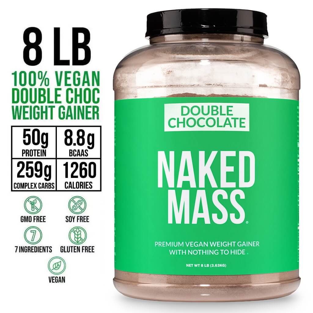Double Chocolate Vegan Mass Gainer Supplement - Double Chocolate (Vegan), High Calorie Muscle Support