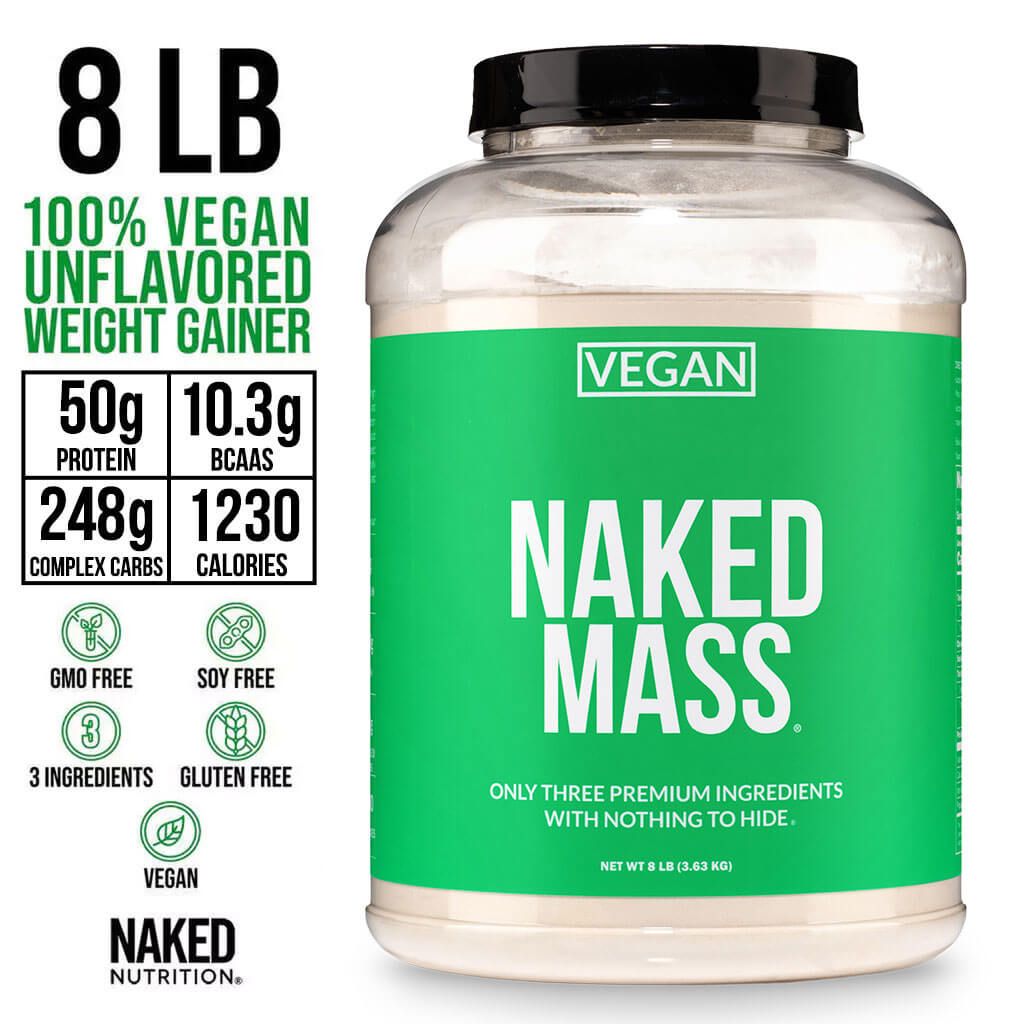 Vegan Mass Gainer Supplement - Unflavored (Vegan), High Calorie Muscle Support