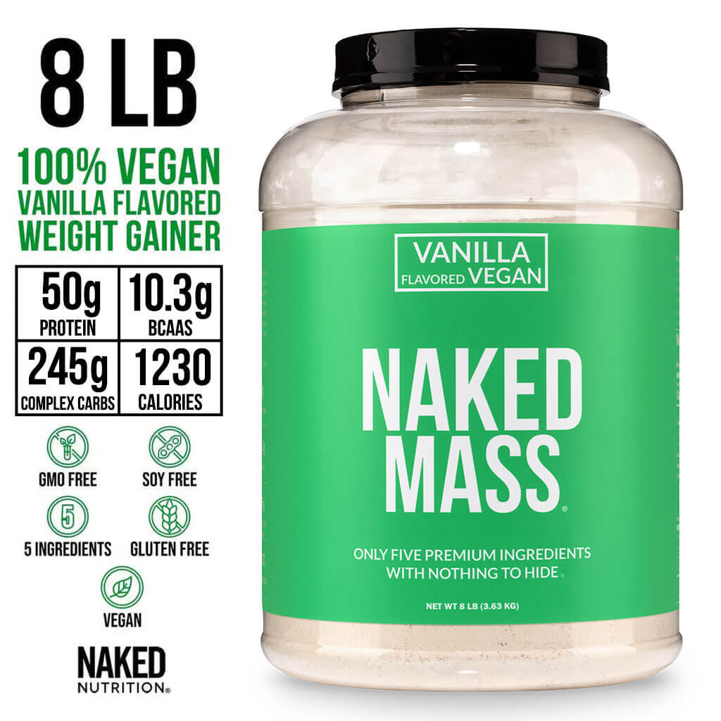 Vanilla Vegan Mass Gainer Supplement - Vanilla (Vegan), High Calorie Muscle Support