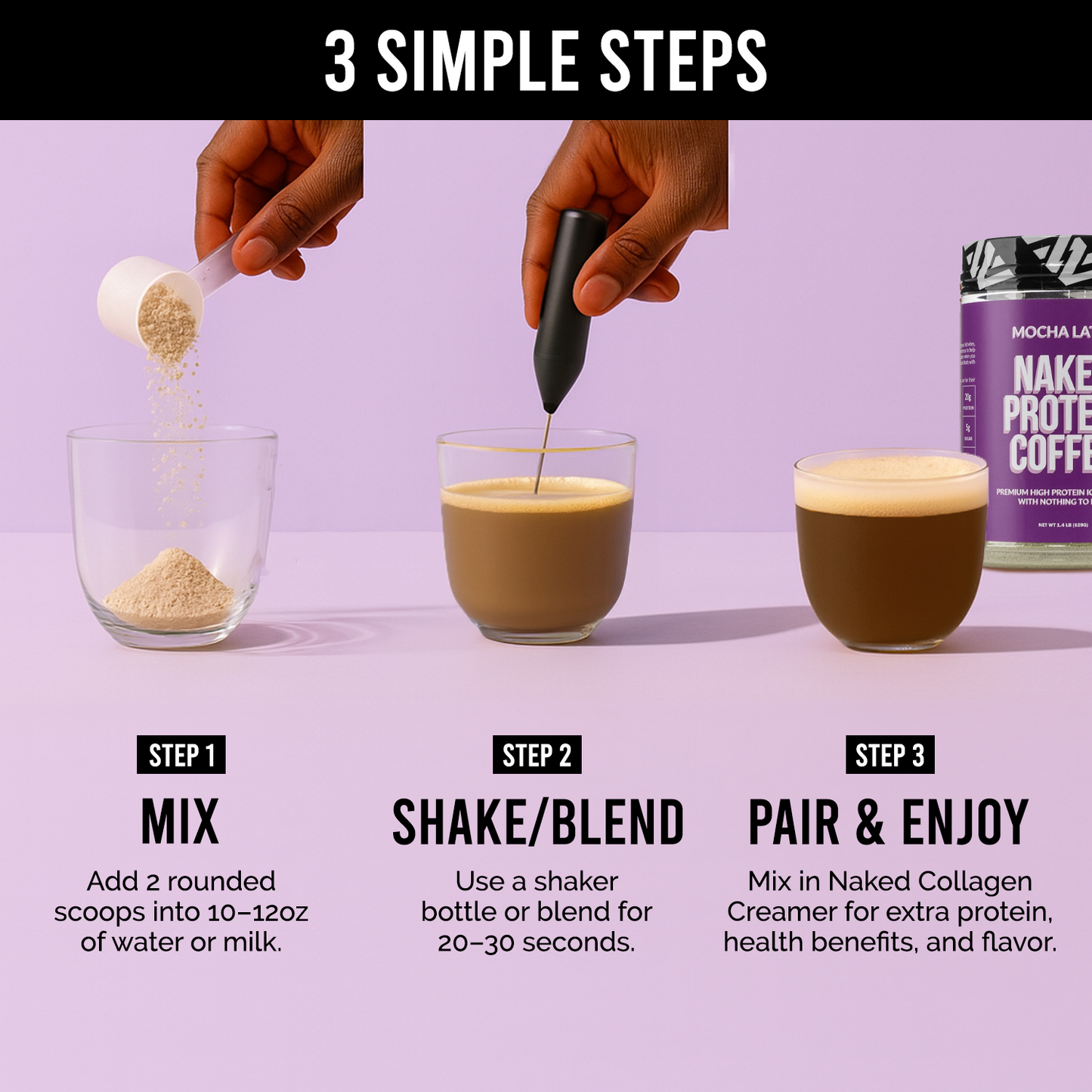 Mocha Latte Protein Iced Coffee - Mocha Latte, Clean Everyday Nutrition