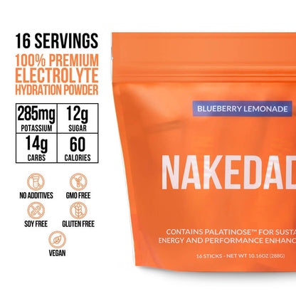 Electrolytes Powder Packets - Blueberry Lemonade - Blueberry Lemonade, Hydration Support For Active Days