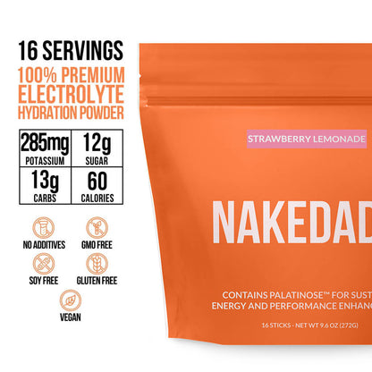 Electrolytes Powder Packets - Strawberry Lemonade - Strawberry Lemonade, Hydration Support For Active Days