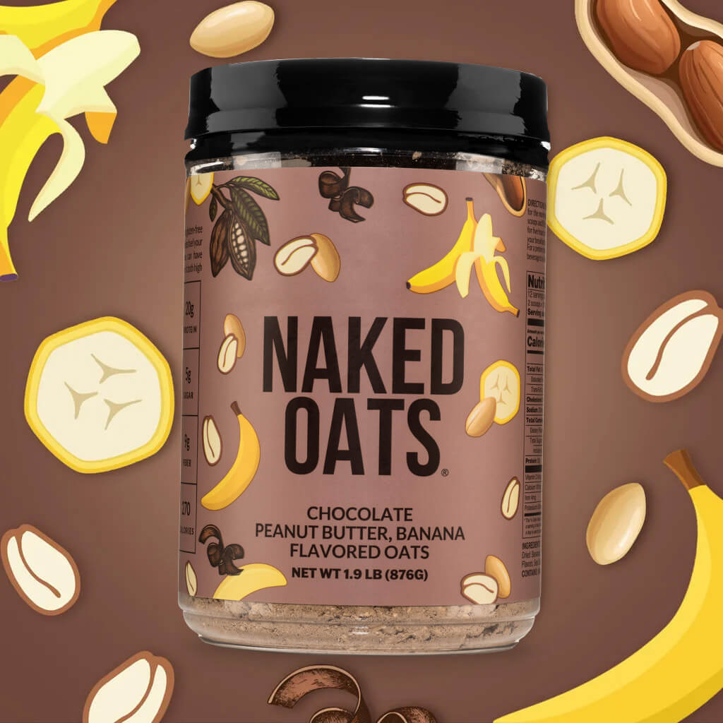 Chocolate Peanut Butter Banana Protein Oats - Chocolate PB Banana, Clean Everyday Nutrition