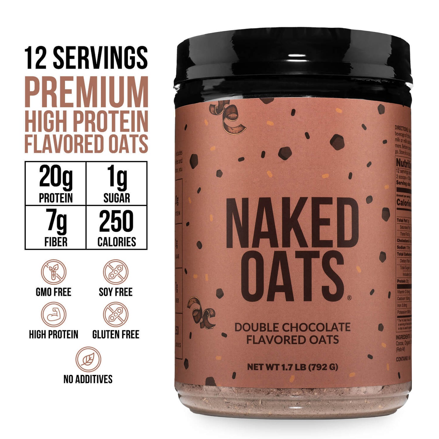 Double Chocolate Protein Oats - Double Chocolate, Clean Everyday Nutrition