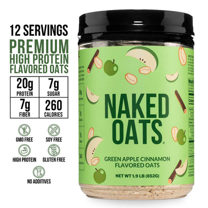 Green Apple Cinnamon Protein Oats - Green Apple Cinnamon, Clean Everyday Nutrition