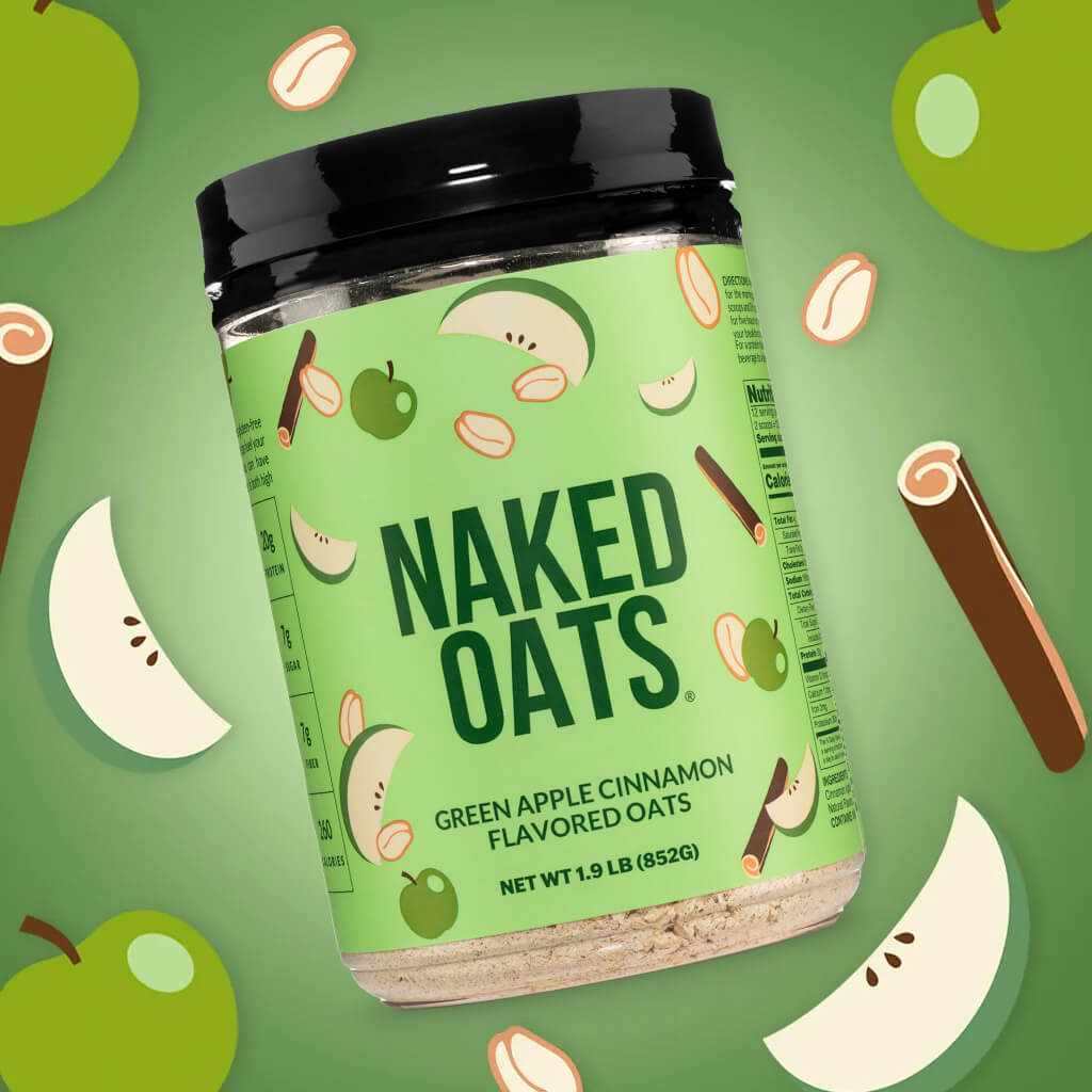 Green Apple Cinnamon Protein Oats - Green Apple Cinnamon, Clean Everyday Nutrition
