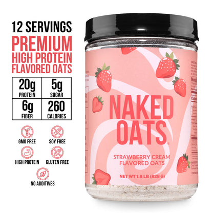Strawberry Cream Protein Oats - Strawberry Cream, Clean Everyday Nutrition