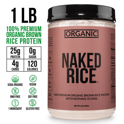 Organic Brown Rice Protein Powder 1lb - Unflavored 1LB, Plant Based Daily Nutrition