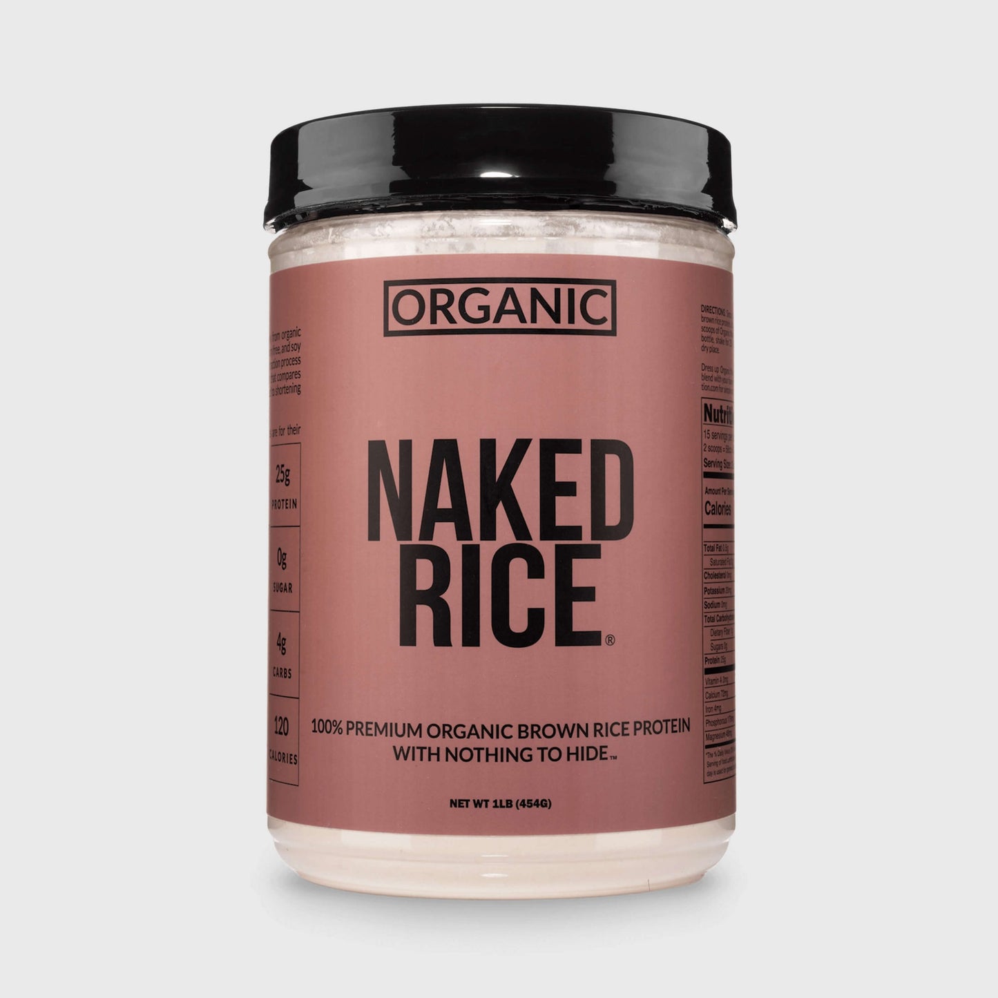 Organic Brown Rice Protein Powder 1lb - Unflavored 1LB, Plant Based Daily Nutrition