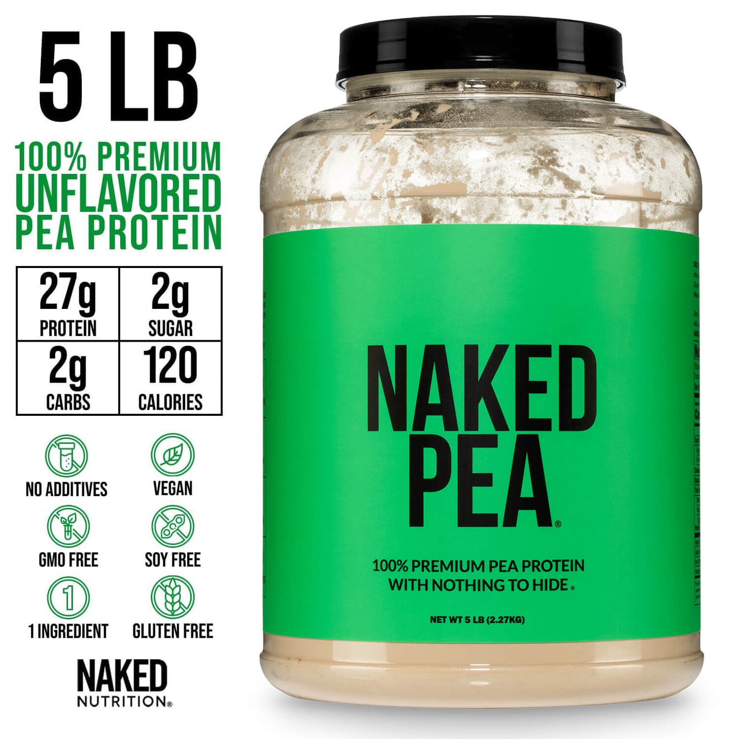 Pea Protein Powder - Unflavored, Plant Based Daily Nutrition