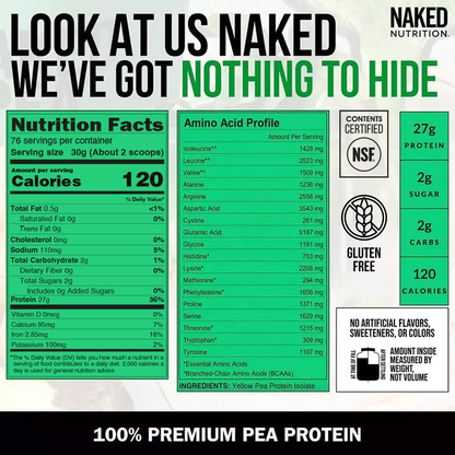 Pea Protein Powder - Unflavored, Plant Based Daily Nutrition