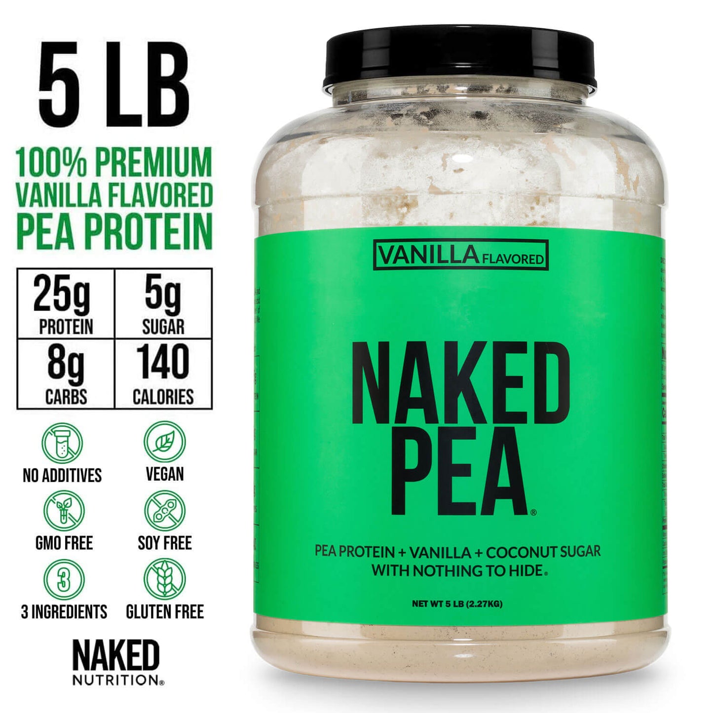 Vanilla Pea Protein Powder - Vanilla, Plant Based Daily Nutrition