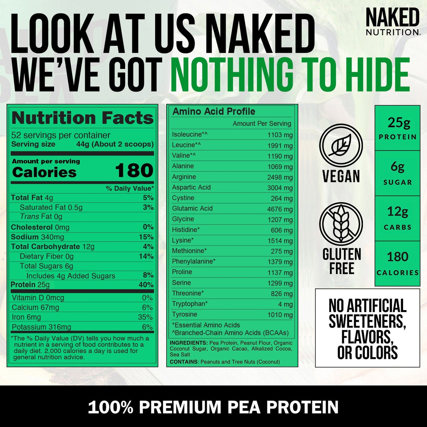 Chocolate Peanut Butter Pea Protein Powder - Chocolate PB, Plant Based Daily Nutrition