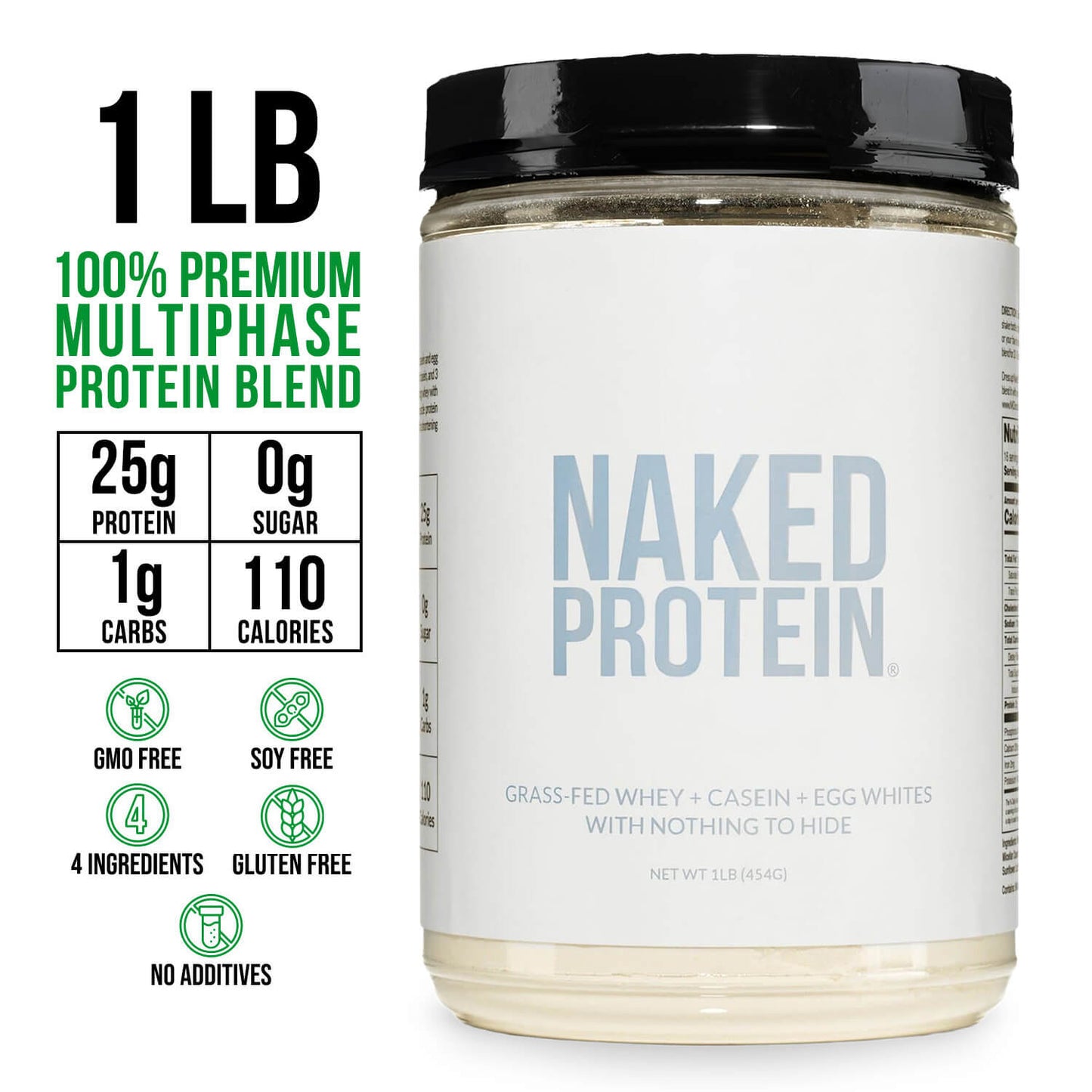 Protein Powder Blend - 1LB Egg Whey & Casein Protein Blend - 1LB, Clean Daily Protein Support