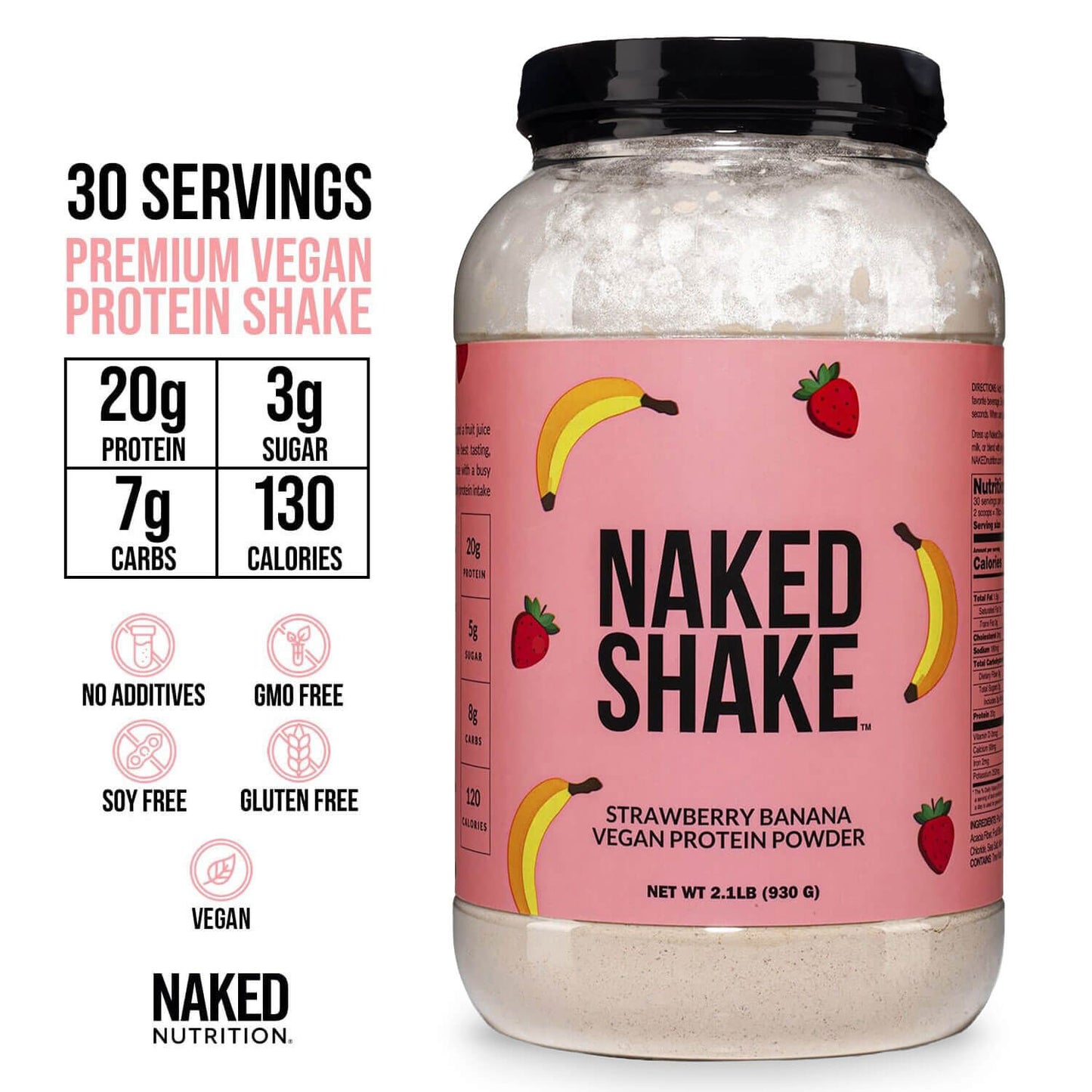 Strawberry Banana Protein Shake - Strawberry Banana, Clean Everyday Nutrition