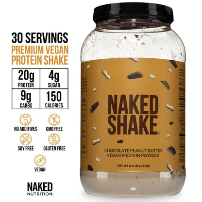 Chocolate PB Protein Shake - Chocolate Peanut Butter, Clean Everyday Nutrition