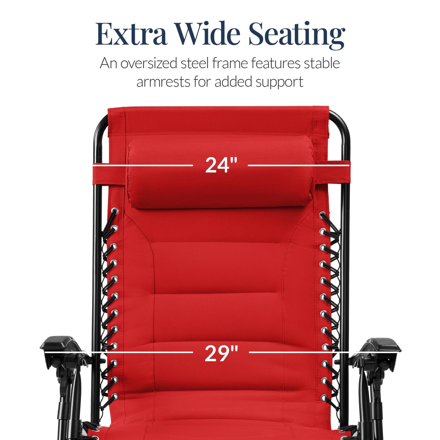 Oversized Padded Zero Gravity Chair Folding Recliner with Headrest Side Tray for comfortable home living