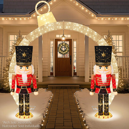 Pop Up Christmas Nutcracker with 150 LED Lights for Outdoor Indoor 5ft with eye-catching holiday style