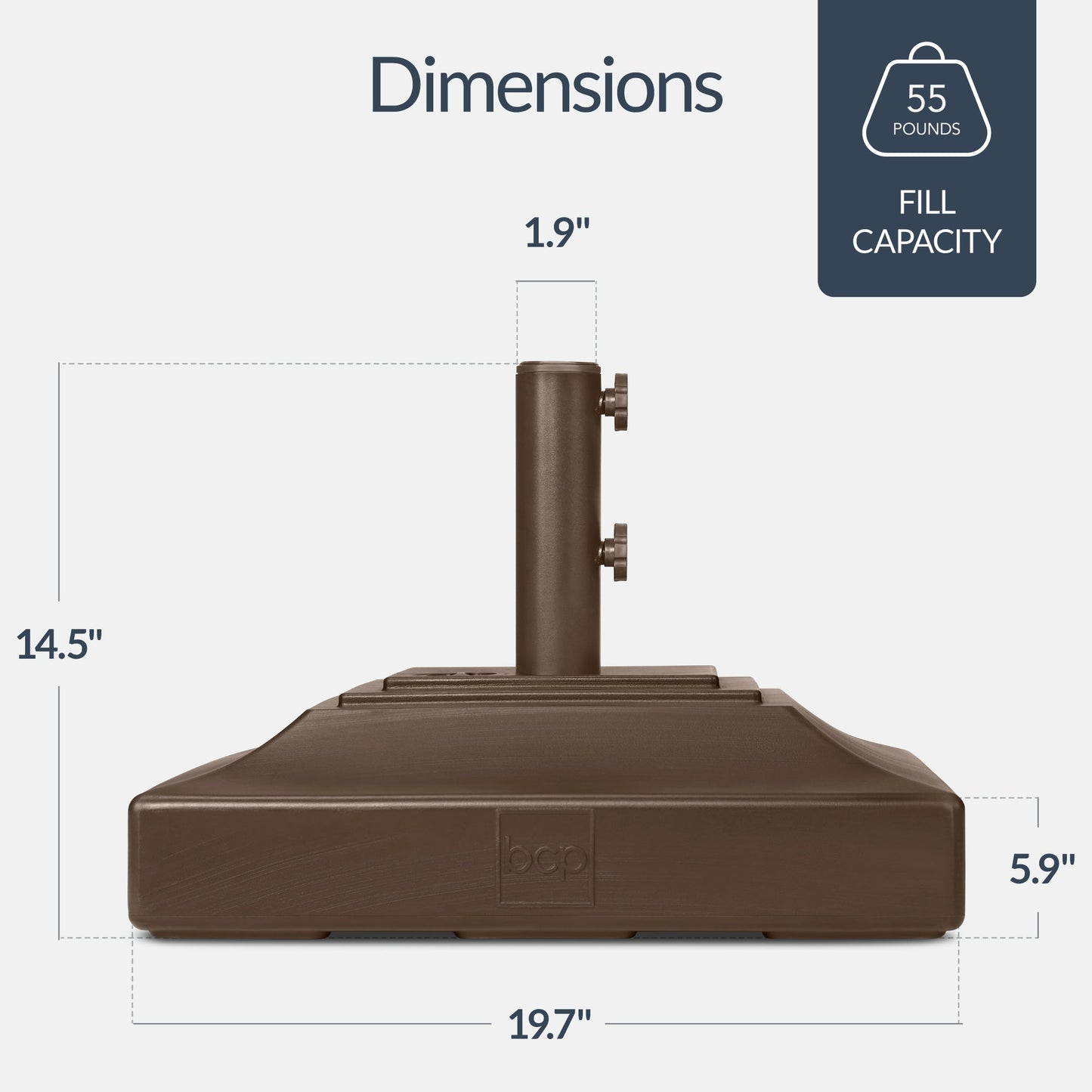 Plastic Patio Umbrella Base Pole Holder Accessory with Adjustable Knob for outdoor comfort and convenience